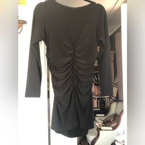 little black stretch dress in new condition- rouching on front and  back